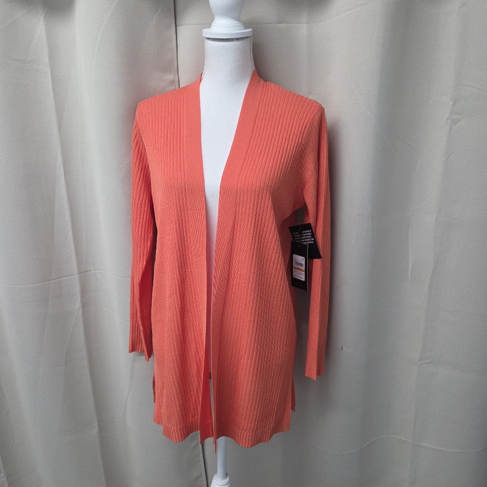 Women's Coral Open Front Sweater